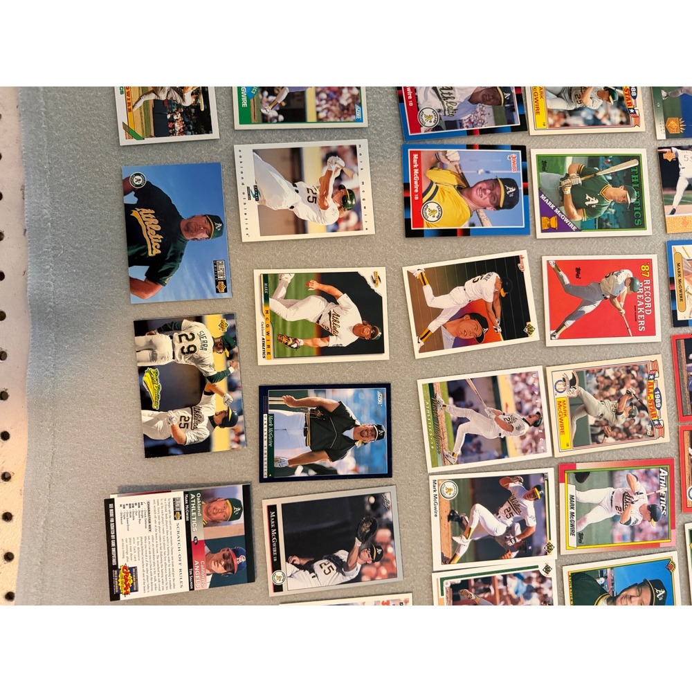Mark McGwire Baseball Card Lot 80 A's Cardinals Inserts Topps Donruss Upper - Picture 10 of 13